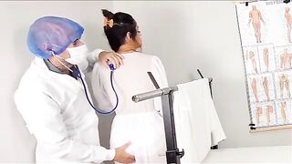 The doctor checked the girl and called another man to the room for examination