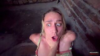 He made a volley of mud on the girl’s pretty face