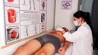 A hot nurse gets rid of her patient's cock for good