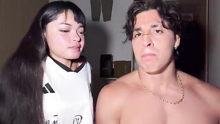A man shows his dominance over his girlfriend in a steamy session