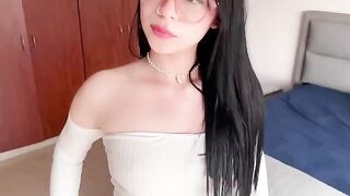 A white girl with glasses gets her pussy smashed hard