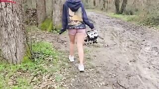 A girl moaned loudly in the forest, and her neighbor noticed