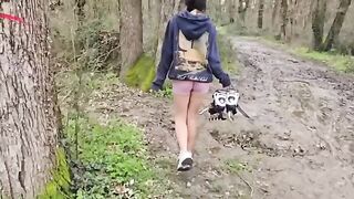 A girl moaned loudly in the forest, and her neighbor noticed