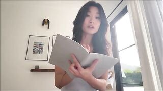 Asian step sister shares a bed during family therapy, getting intimate