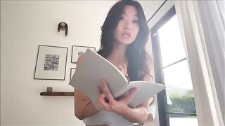 Asian step sister shares a bed during family therapy, getting intimate