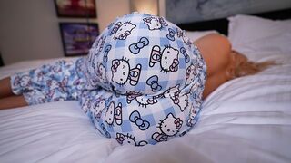 Step mom helps step son with his early morning erection