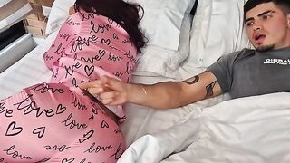 A girl passionately fucks with her best friend at his house