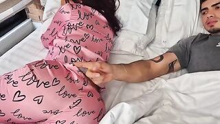 A girl passionately fucks with her best friend at his house