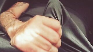 The hand moves up and down the barrel with moaning