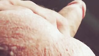 The hand moves up and down the barrel with moaning