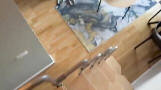 A cute girl has sex with her boyfriend at home