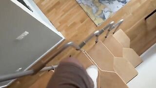 A cute girl has sex with her boyfriend at home