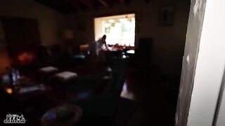 Our grandparents are away, we're having fun in the bedroom