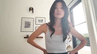 Asian step sis tries out her tutor with no place to run