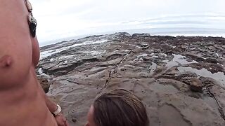 The beach is always wet - from the water and because of the heat