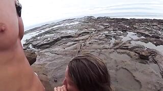 The beach is always wet - from the water and because of the heat