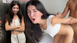 Passionate sex turns into rough in front of the mirror