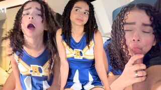 The guy did not let the girl cum and came out with hot sperm