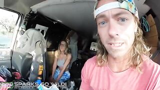 A hot girl is fucking on the woman’s layer in public