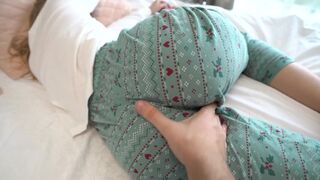 The stepsister fucks with her stepbrother and he fills her with cum