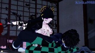 Tanjiro Kamado fucked deep in the Japanese room by a hungry demon Daki