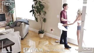 Cute step sister Hime Marie caught snooping for sex in a sneaky spot