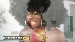 Ebony Mystique shares her skin care routine with fans, ending with a threesome