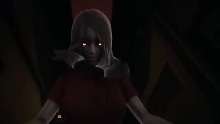 Red-eyed Alma Cowgirl Pose POV porn with a scary twist, featuring Ghost Girl