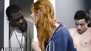 Redhead MILF Lauren Phillips almost caught getting fucked by a student